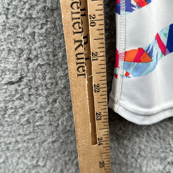 Athleta Kaleidoscope Sonar Capri Leggings White & Multi Colors Size XLT - Picture 6 of 12
